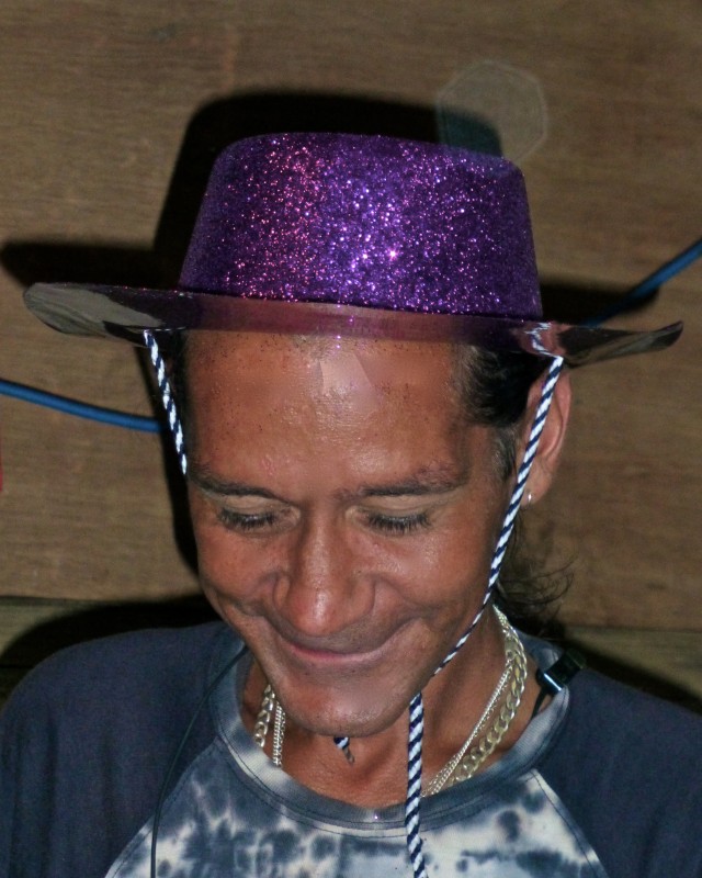 Warren in his purple hat